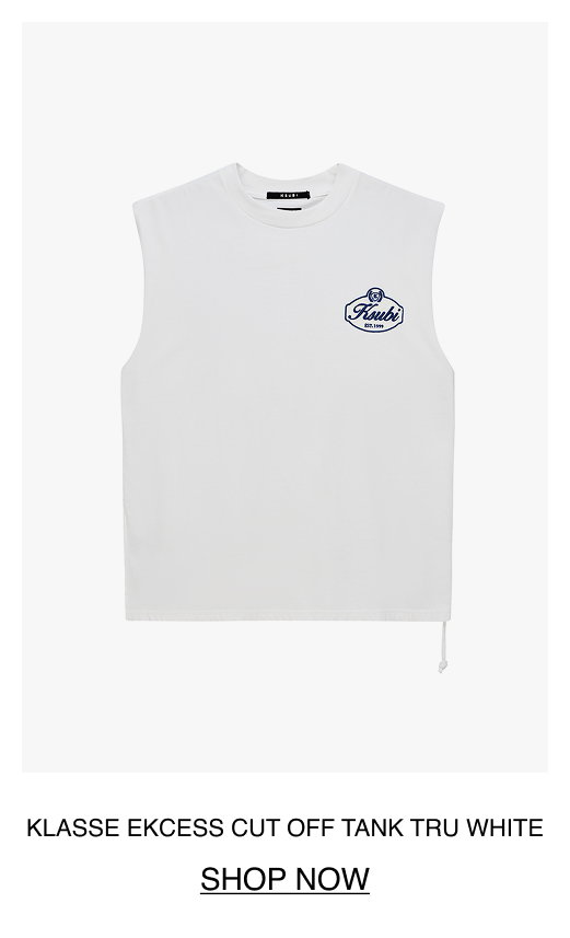 KLASSE EKCESS CUT OFF TANK TRU WHITE