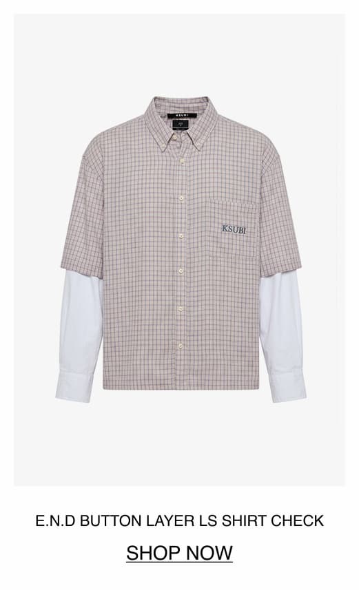 E.N.D BUTTON LAYER LS SHIRT CHECK