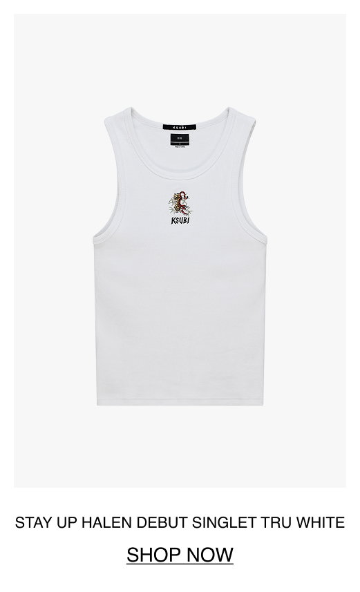 STAY UP HALEN DEBUT SINGLET TRU WHITE