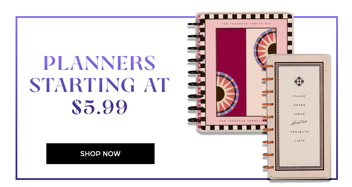 Planners starting at $5.99