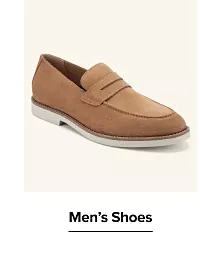 A brown loafer. Mens shoes.