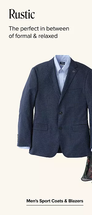 Rustic. The perfect in between of formal and relaxes. A mens button down and coat. Mens sport coats & blazers.