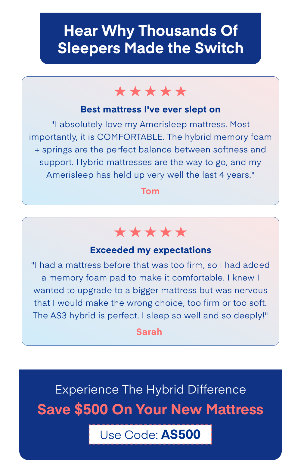 Hear Why Thousands Of Sleepers Made the Switch