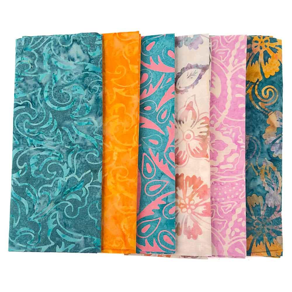Image of Garden Fresh - The Expressions Batiks Collections by Riley Blake - Fat Quarter Bundle - 6-Pieces