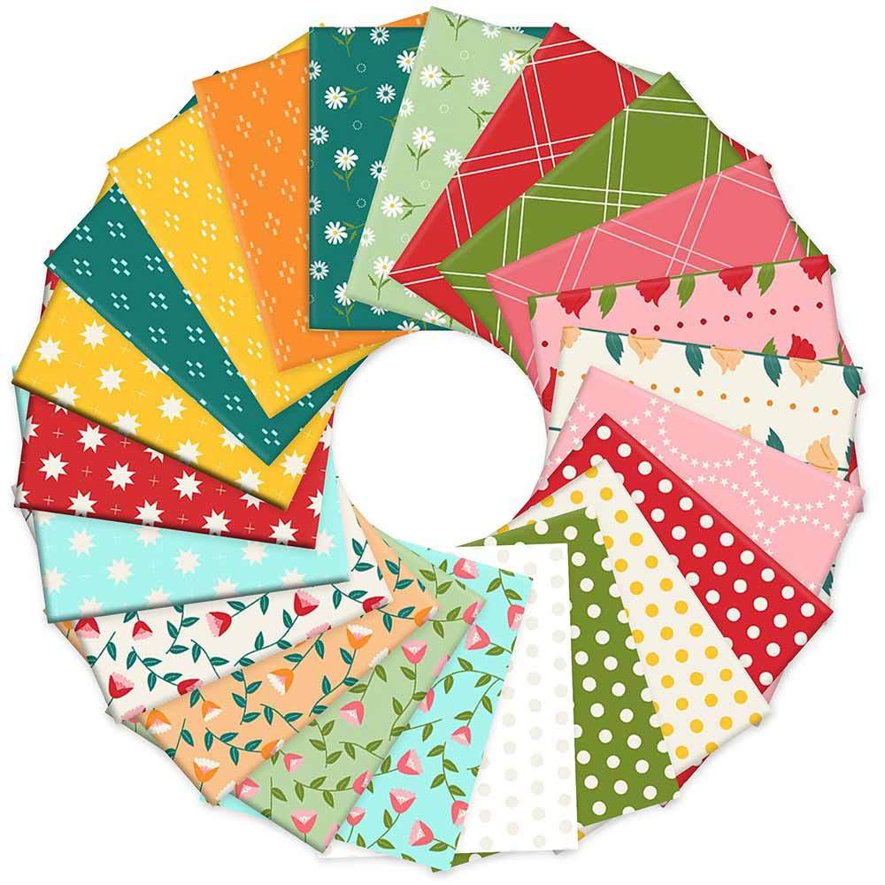 Image of Flora Lee Quilt - Jessica Dayon - The Bright Side - Block of the Month - 22 Piece - Fat Quarter Pack