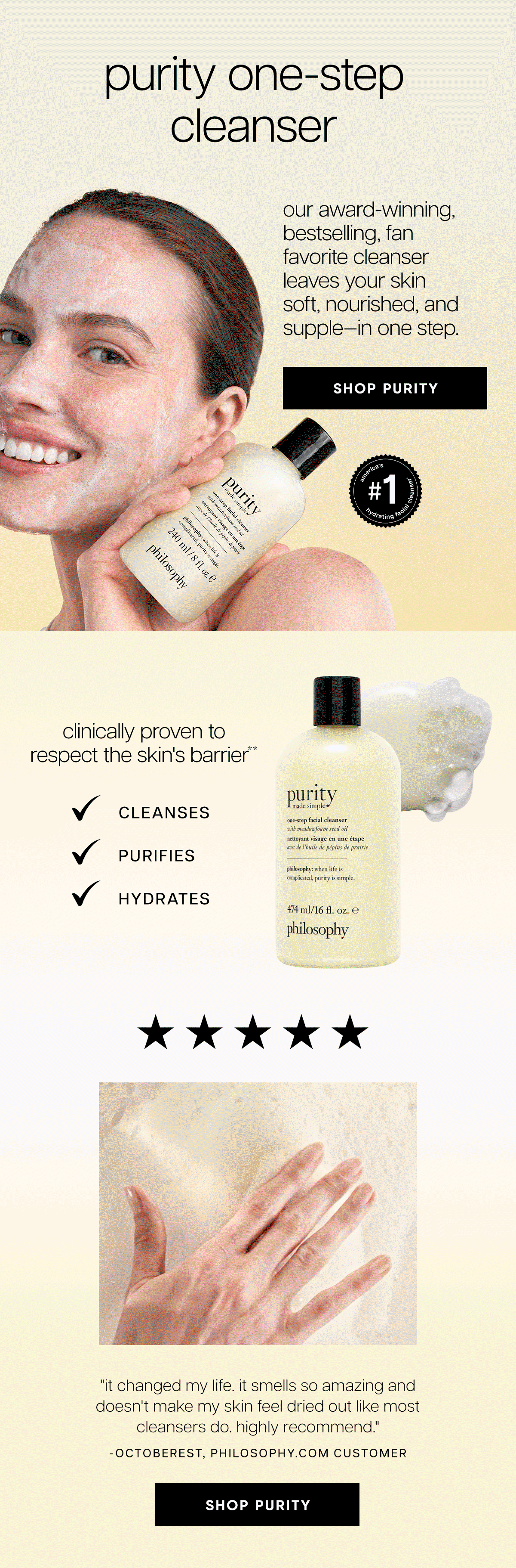 purity one step cleanser