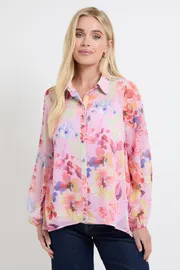Petite High Low Hem Longline Shirt