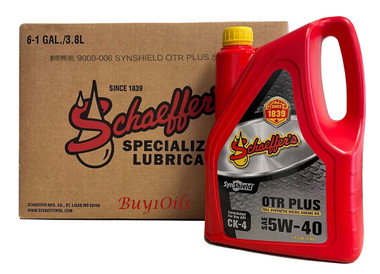 Schaeffer 9000-006 SynShield OTR Plus Full Syn 5W-40 | 6-GC