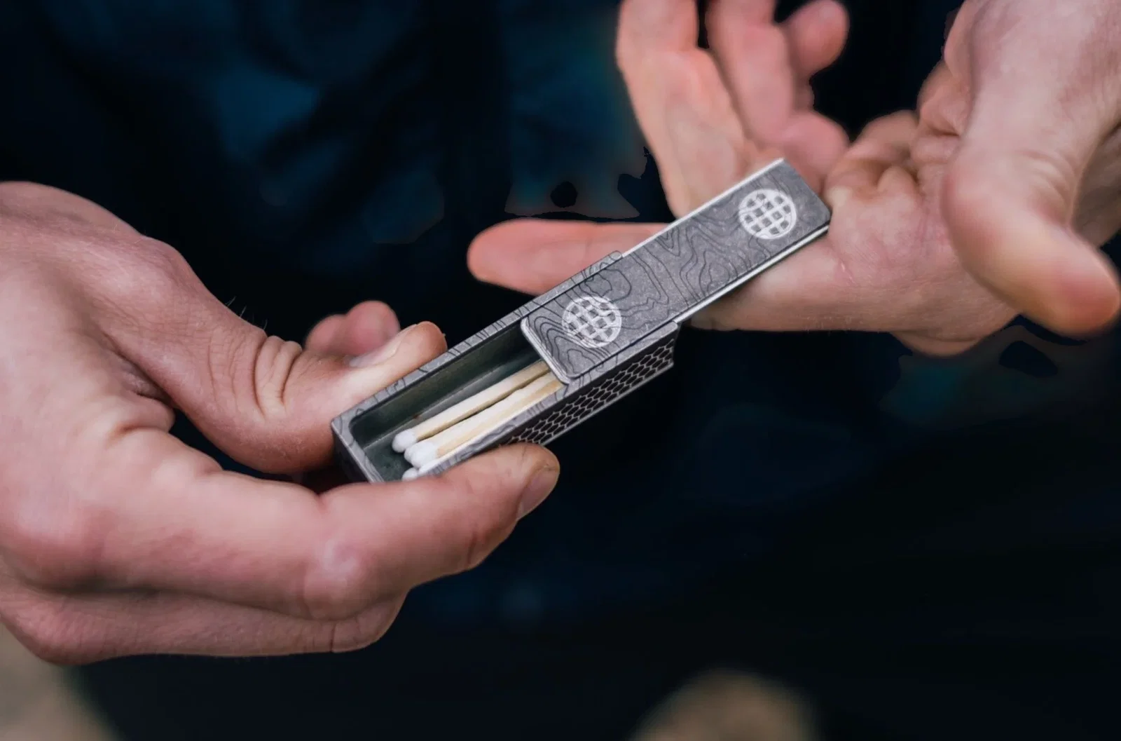 Titanium Match Slide Box With Loop by Maratac