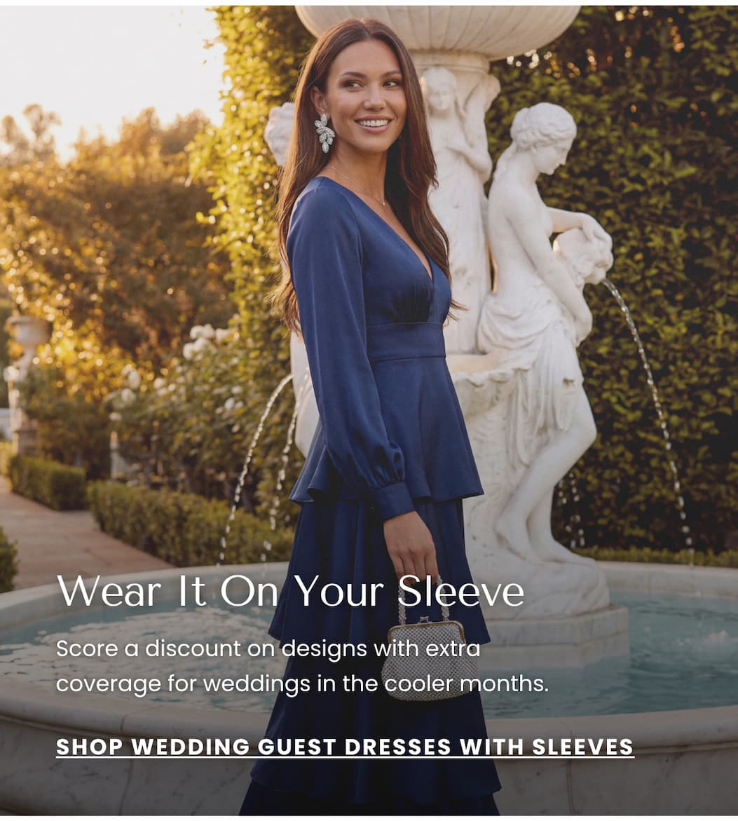 SHOP WEDDING GUEST DRESSES WITH SLEEVES