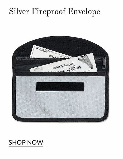Silver Fireproof Envelope