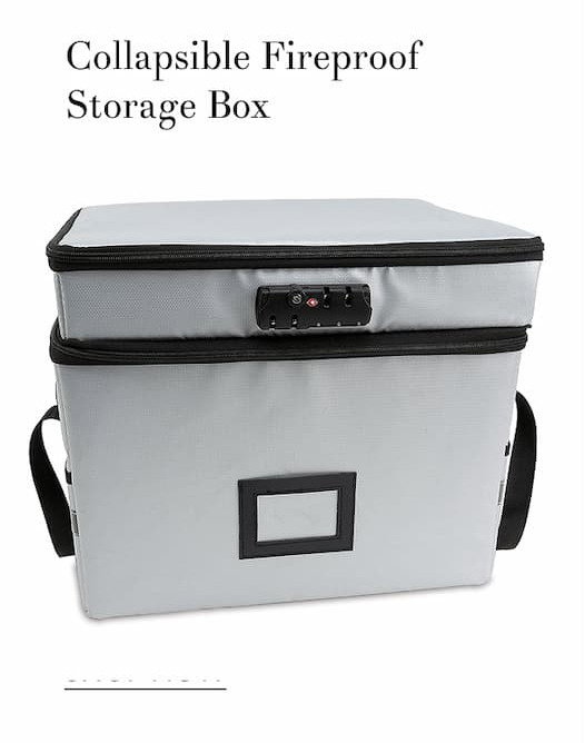 Collapsible Fireproof Storage Box