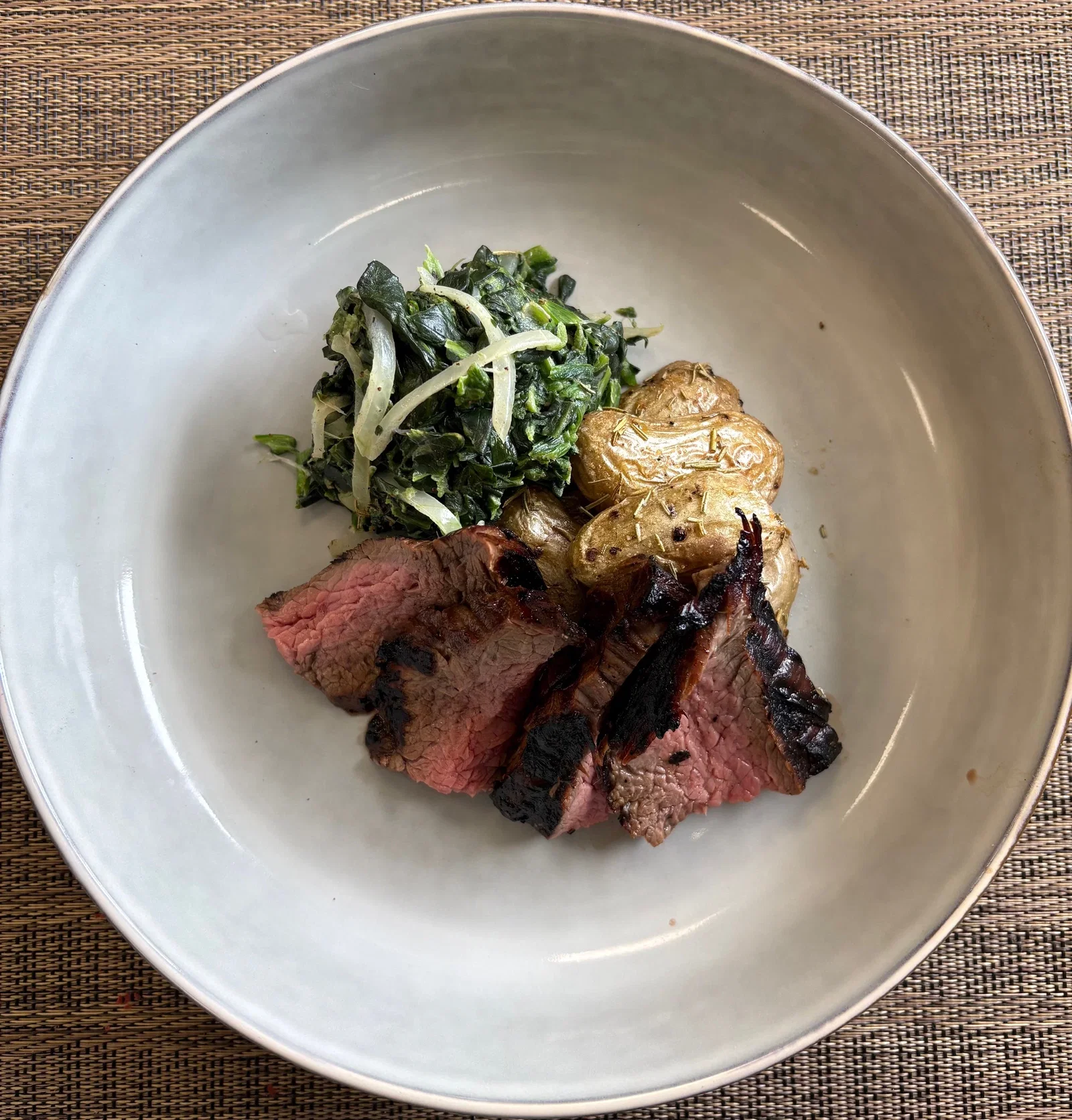 Image of Balsamic Steak with Creamed Spinach