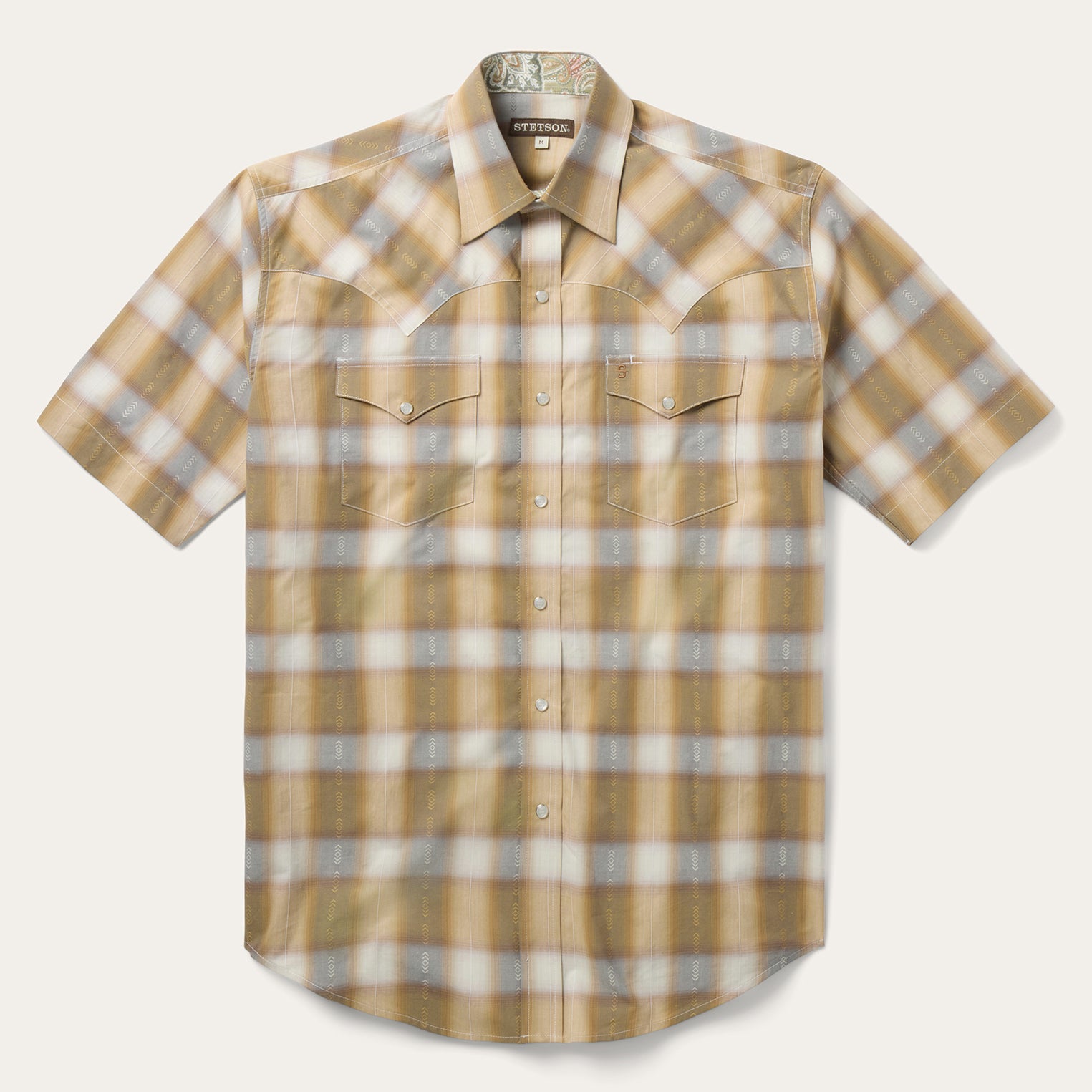 Gold Dust Plaid Short Sleeve Shirt