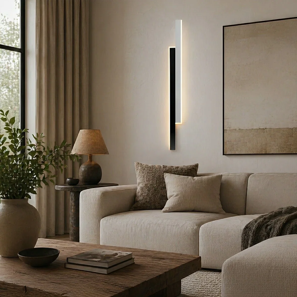 Image of Nordic Minimalist Double Long Strip LED Wall Lamp