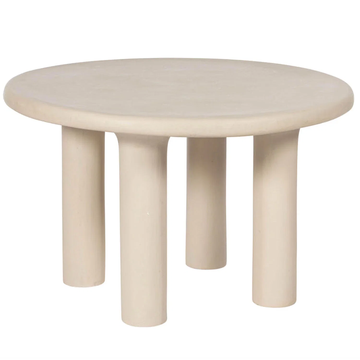 Image of TOV Furniture Barbara Cream Textured Indoor/Outdoor Round Dining Table