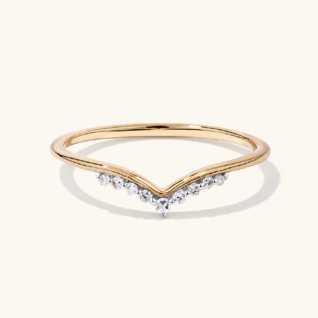 0.05CT Lab-Grown Diamond Contour Ring in 9kt Yellow Gold