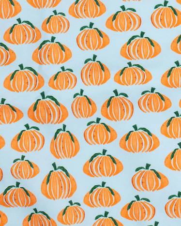 Pumpkin Spice Print Blue Longall