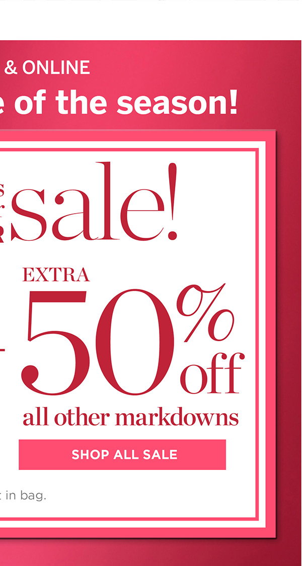 Plus, extra 50% off all other markdowns | Shop All Sale