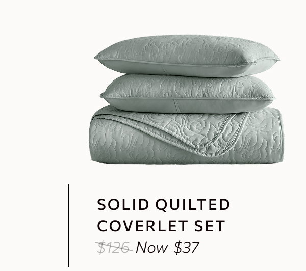 Solid quilted coverlet set - Choose from 6 stitch styles.