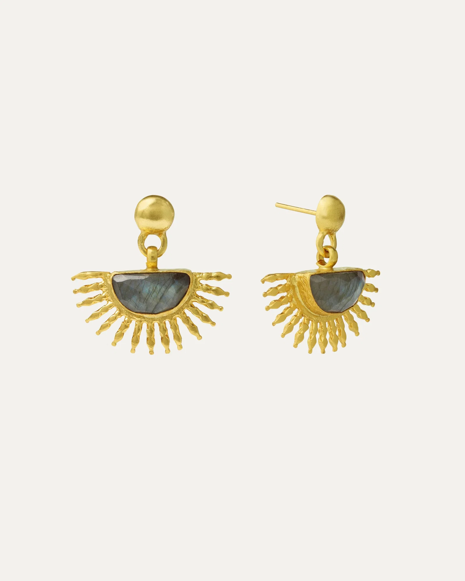 Image of Sunrise Labradorite Drop Stud Earrings