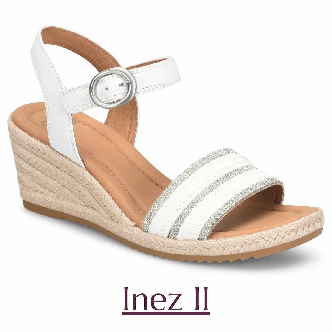 Söfft Inez II wedge sandal in white