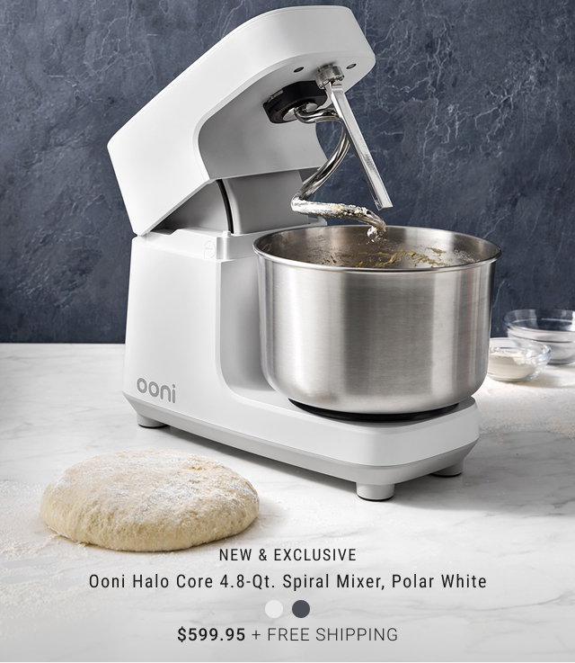 NEW & exclusive - Ooni Halo Core 4.8-Qt. Spiral Mixer, Polar White $599.95 + free shipping