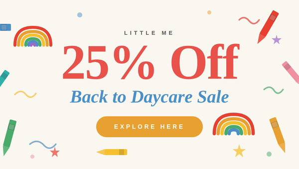 Shop 25% Off Back to Daycare Sale