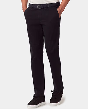 Slim Fit Black Garment-Dyed Chinos