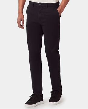 Regular Fit Black Garment-Dyed Chinos