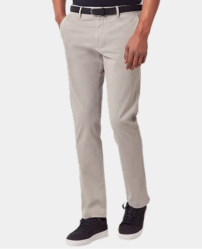Slim Fit Light Grey Garment-Dyed Chinos