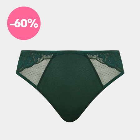 Culotte taille haute echancree vert foret