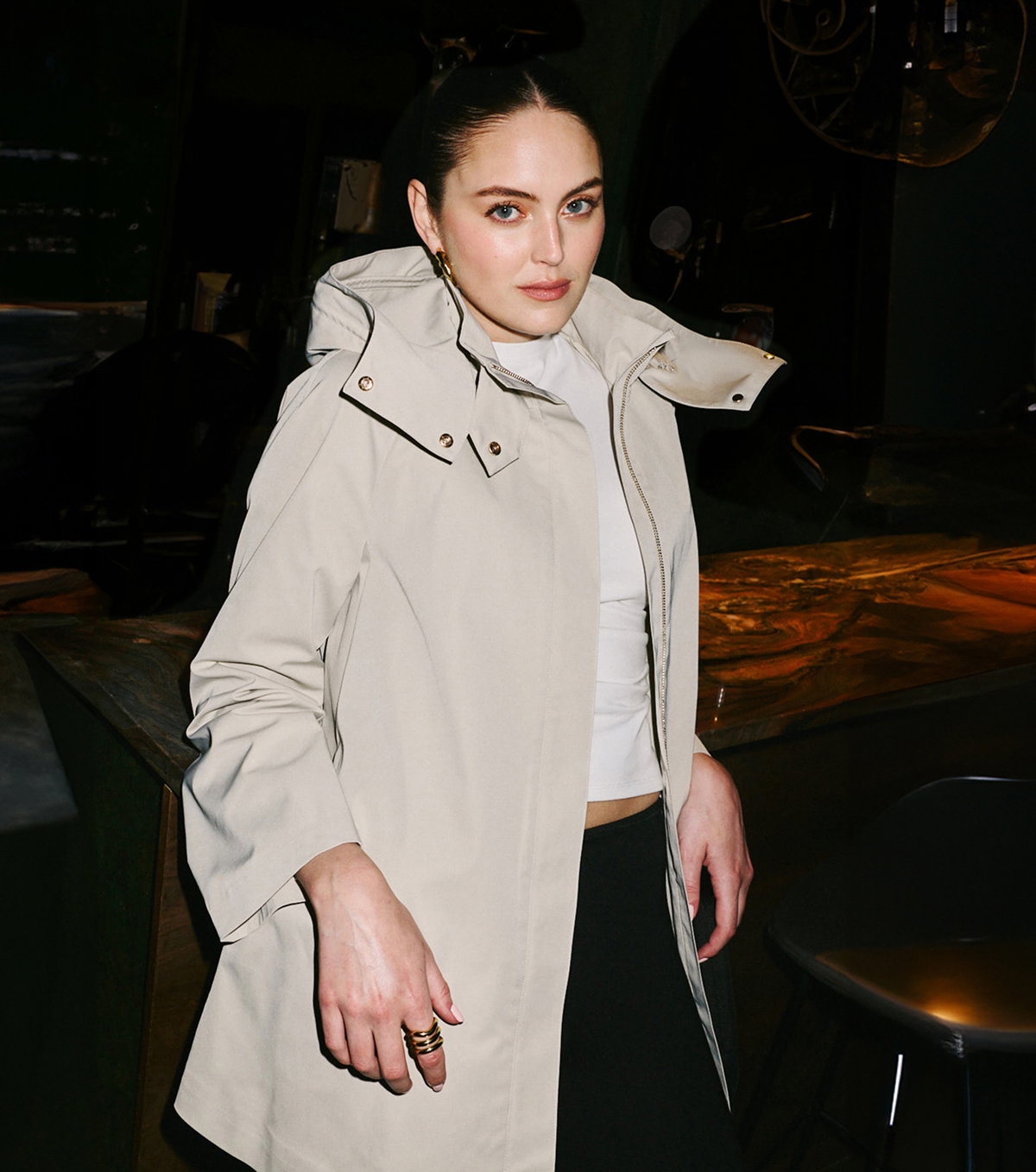 NALANI Swing Coat in Waterproof Twill