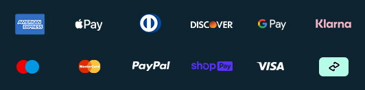We Accept Google Pay, Apple Pay, Amazon, Visa, Mastercard, Amex, Paypal, Visa Electron
