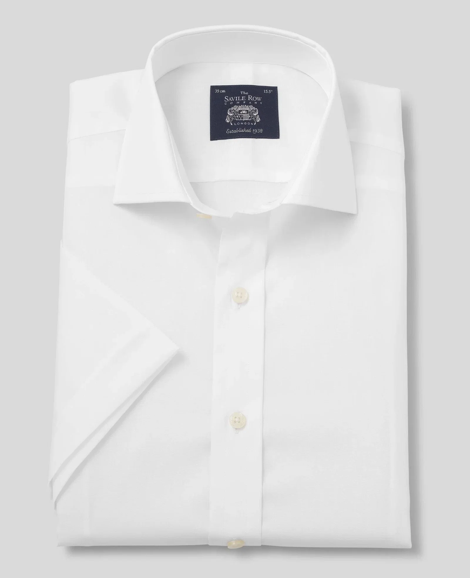 Image of White Slim Fit Short Sleeve Shirt