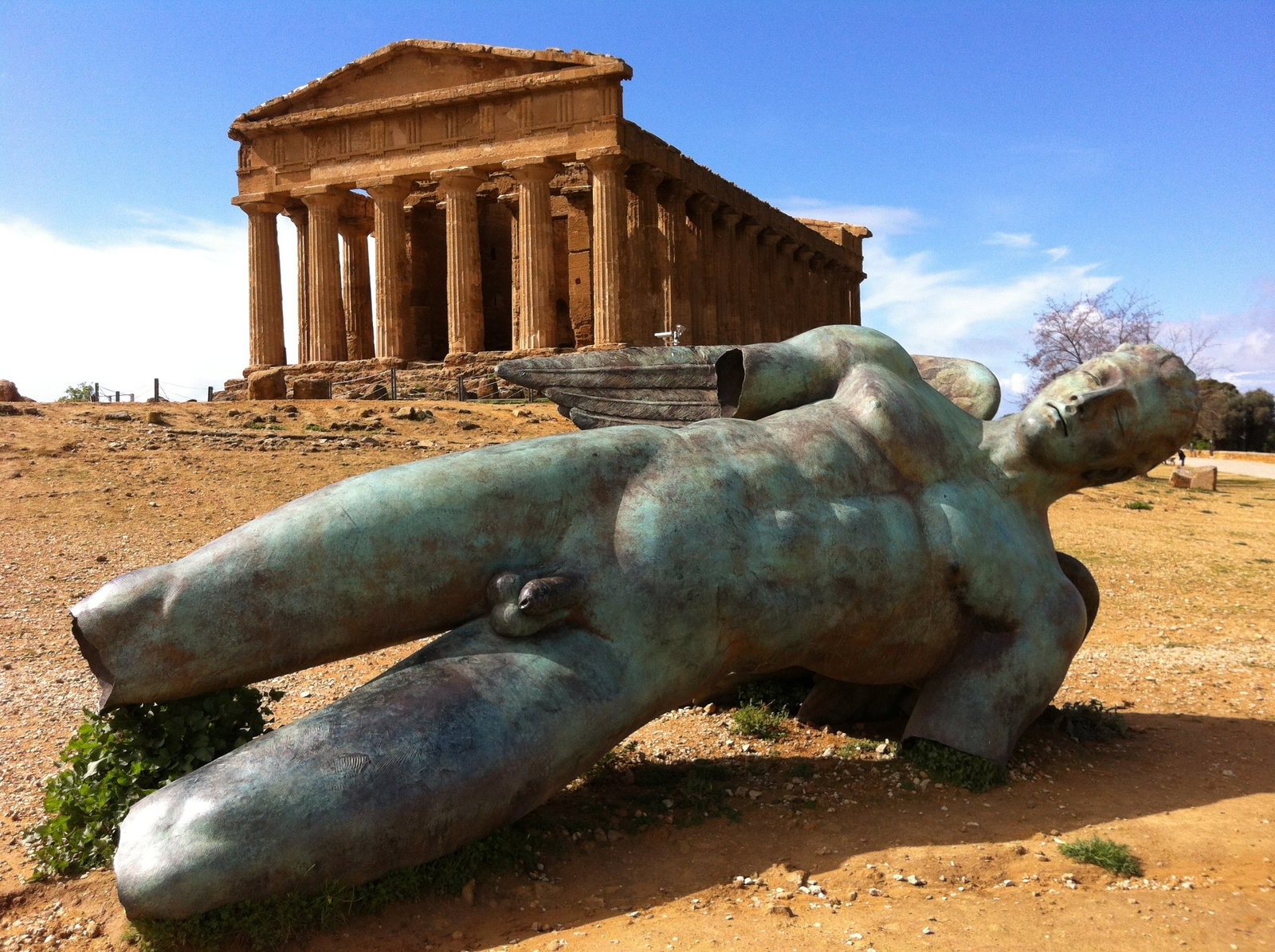 El Templo de la Concordia en el Valle de los Templos de Agrigento