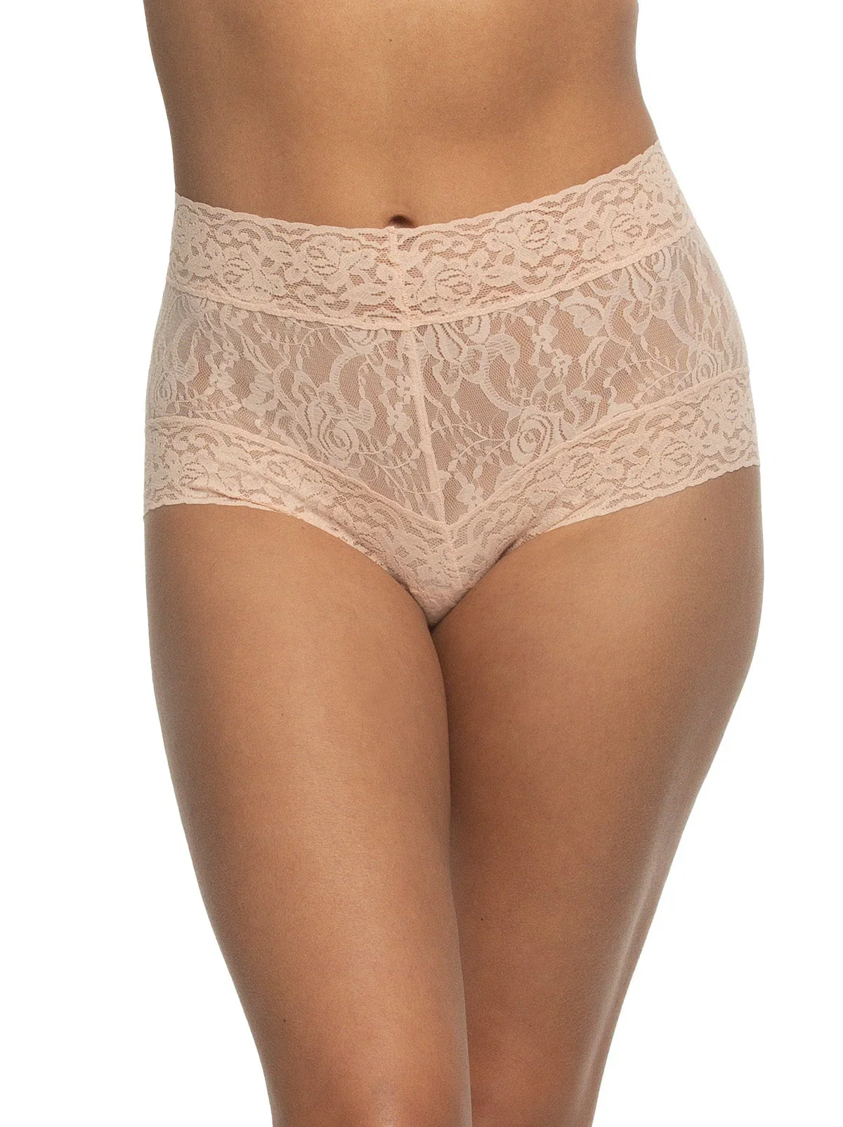 Image of Signature Stretch Lace Hi-Waisted Boyleg Panty
