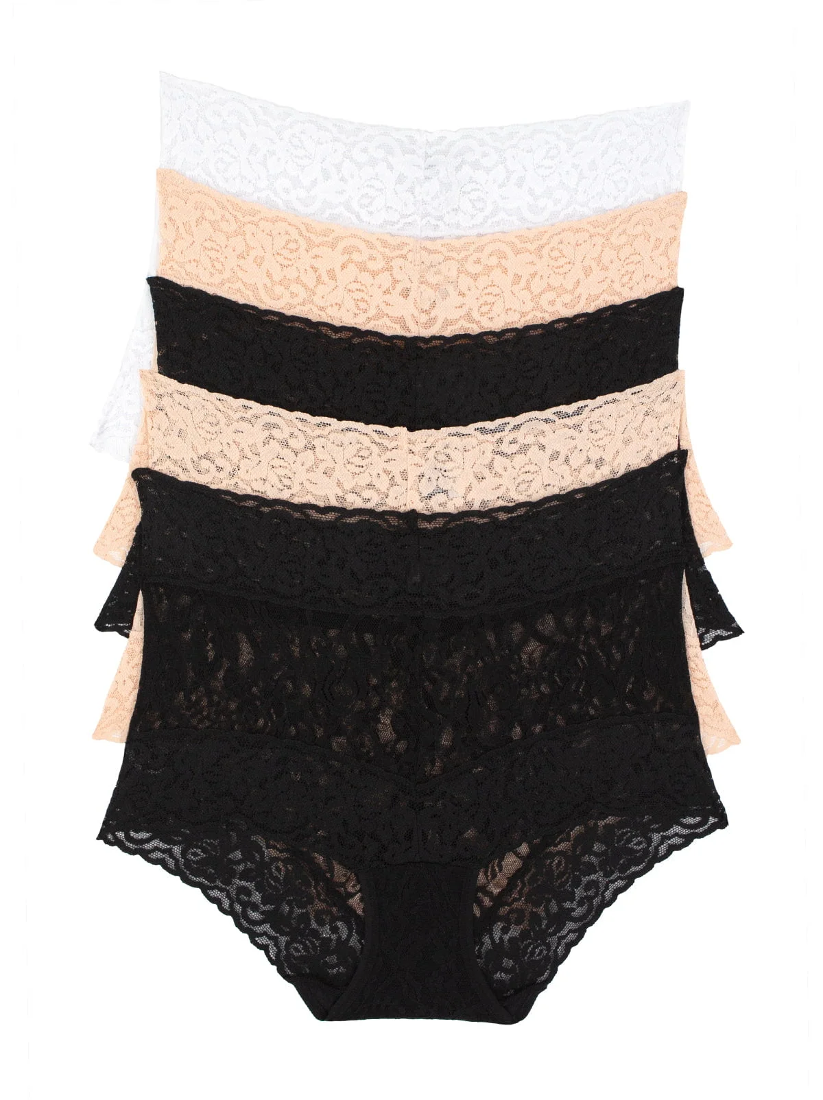 Image of Signature Stretchy Lace Hi-Waisted Boyleg 5-Pack