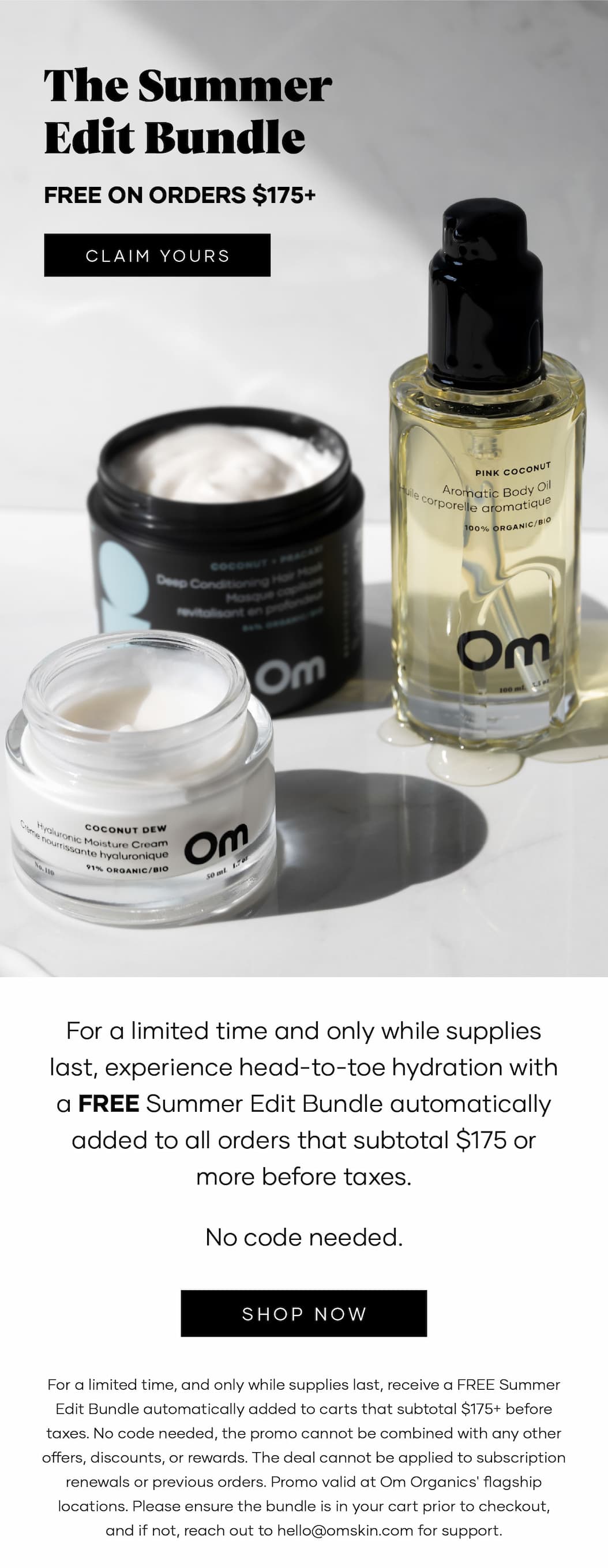 FREE Bundle on orders $175+