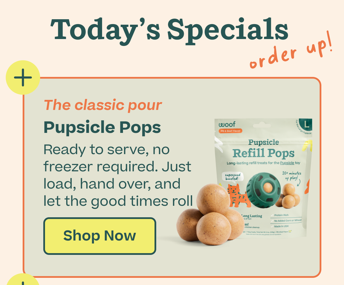 Shop 20% off on all Pupsicle Pops & Mixes Today Only from 3-8pm ET. Save Now