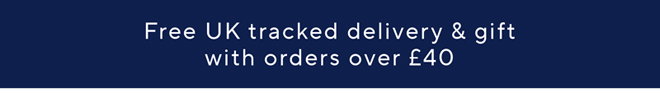 Free UK tracked delivery & gift with orders over £40