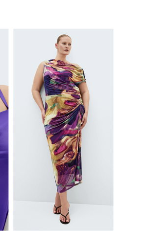 Shop the Vivid Mesh Swirl Print Maxi Dress