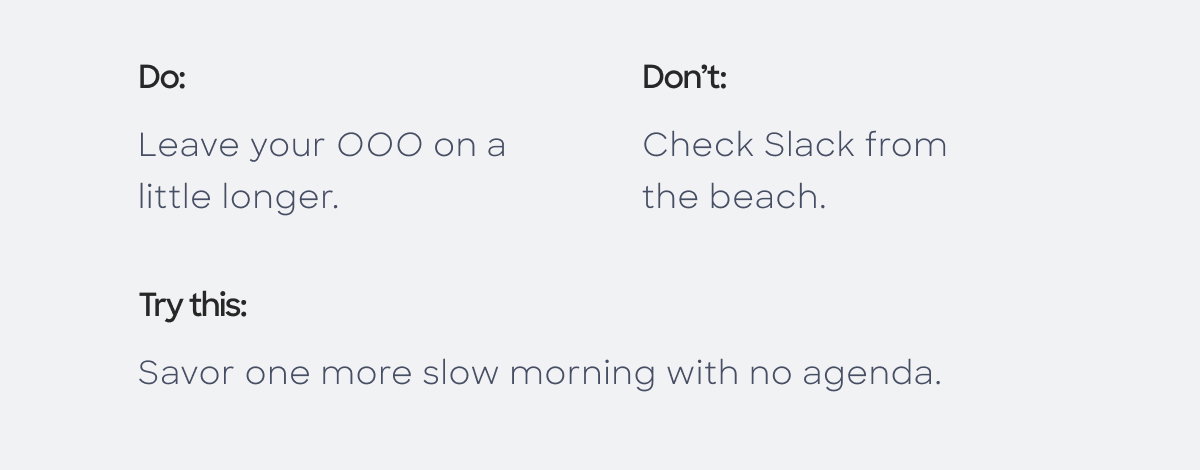 slow mornings