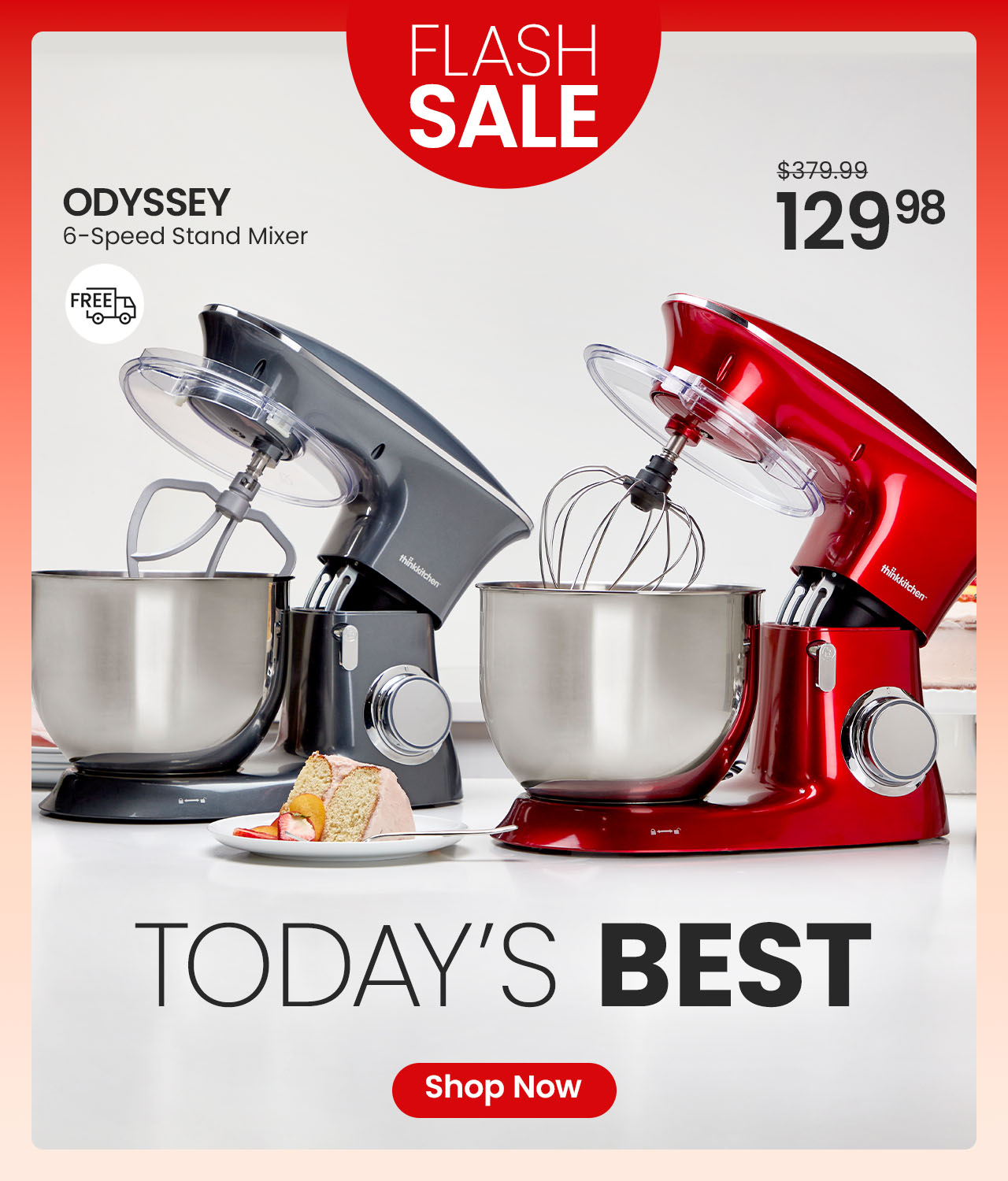 Flash Sale: Today's Best. Odyssey 6-Speed Stand Mixer.