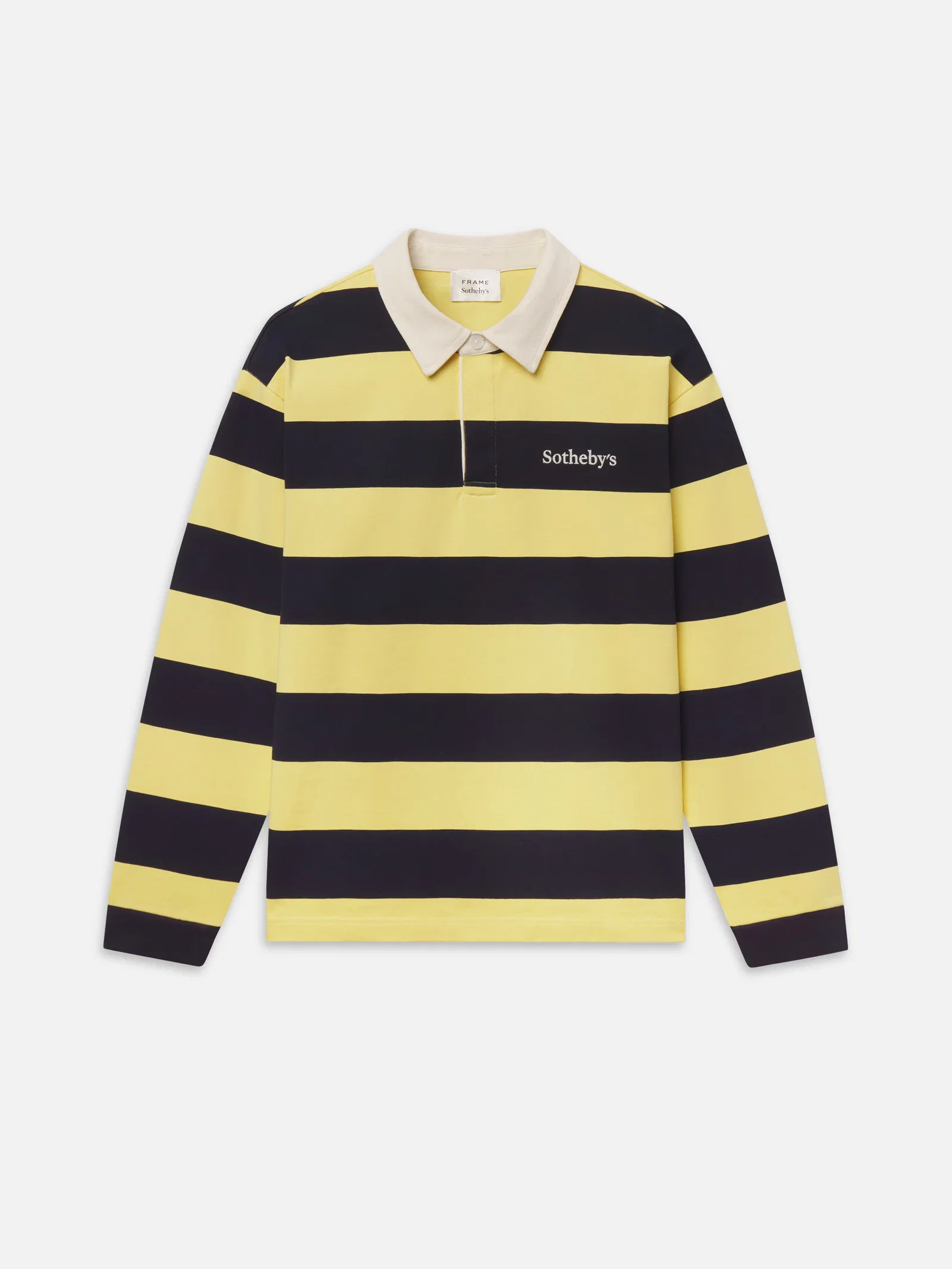 SOTHEBY'S RUGBY POLO SHIRT IN NAVY/YELLOW