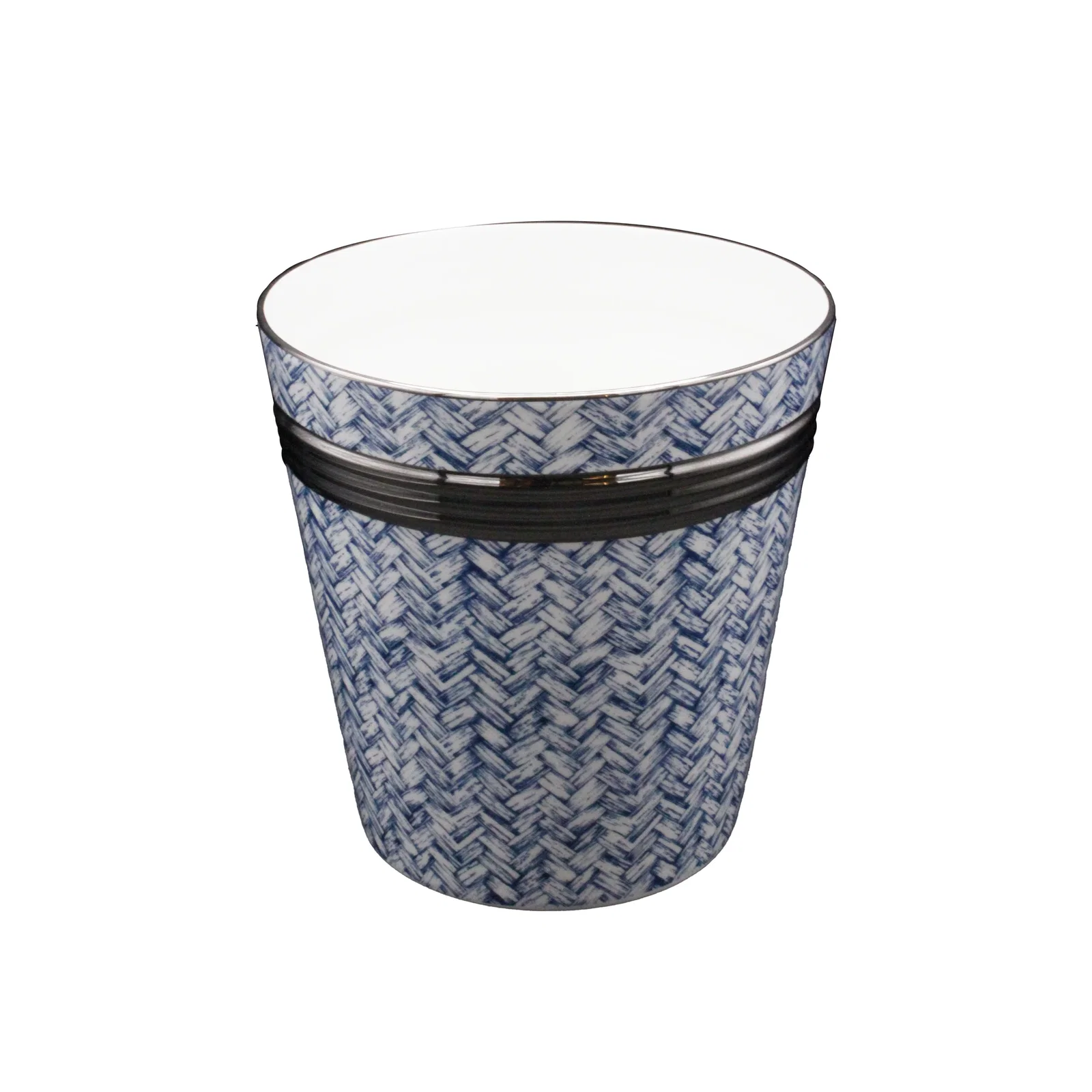 Image of Basketweave Blue Cachepot