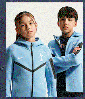 Spurs Nike Kids Light Blue Tech Fleece Hoodie 2026/27 | Spurs