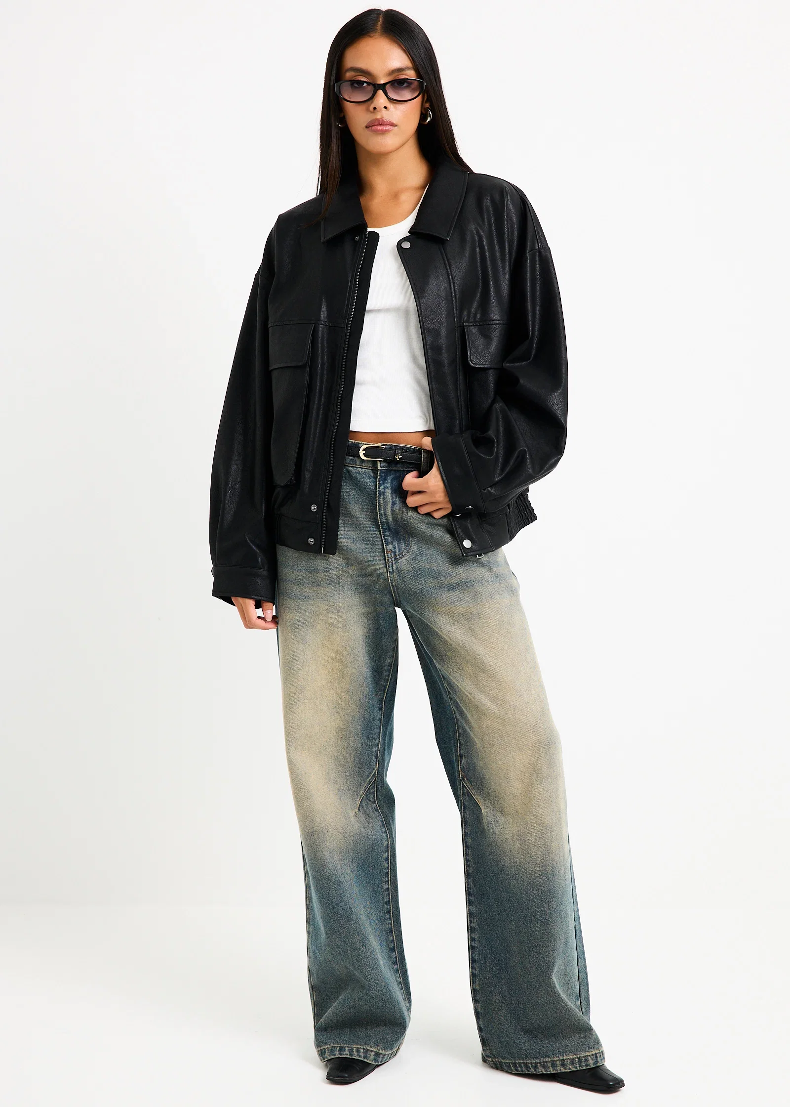 Image of Jen Oversized Patch Pocket Jacket