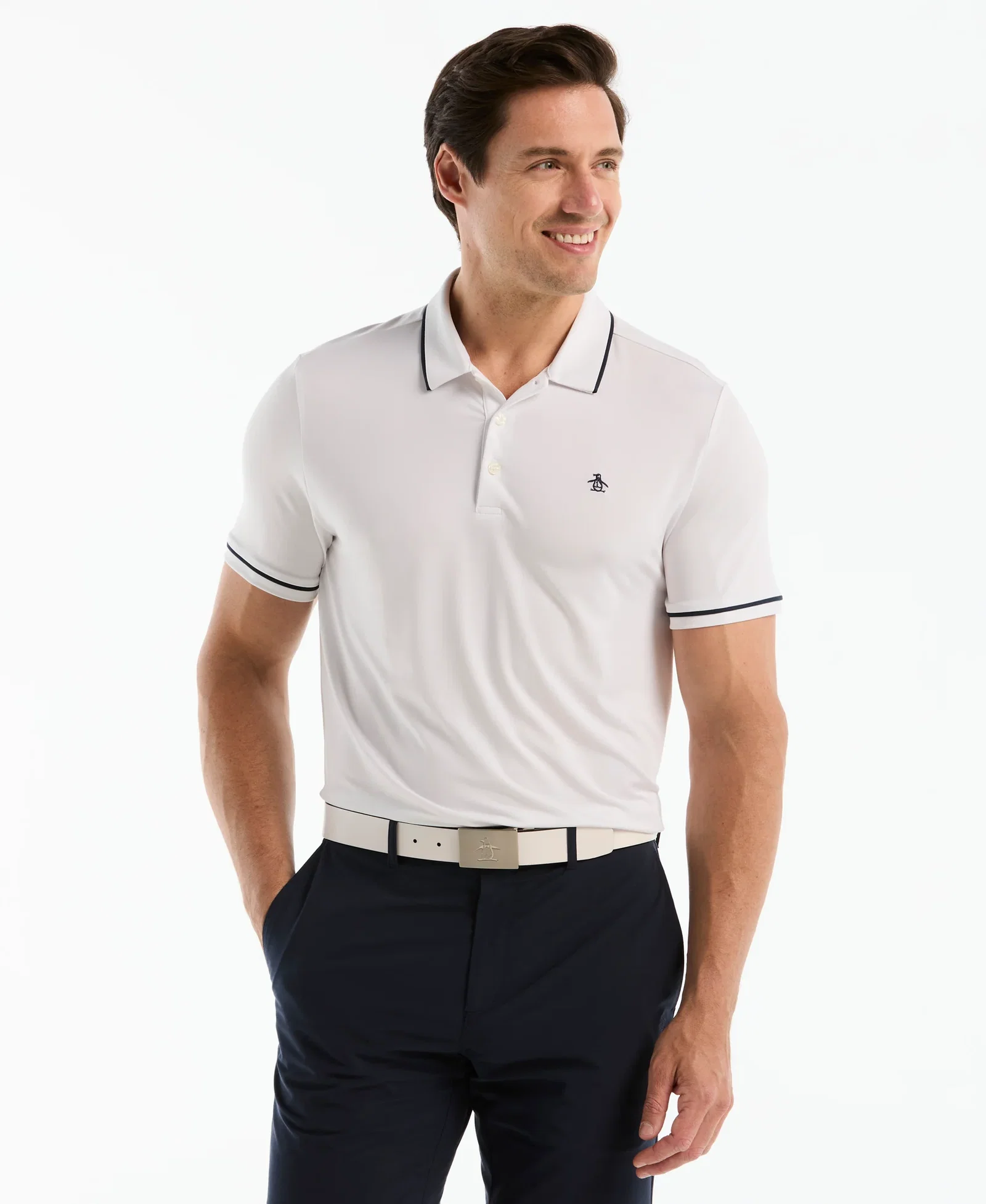 Contrast Tipping Solid Golf Polo Contrast Tipping Solid Golf Polo