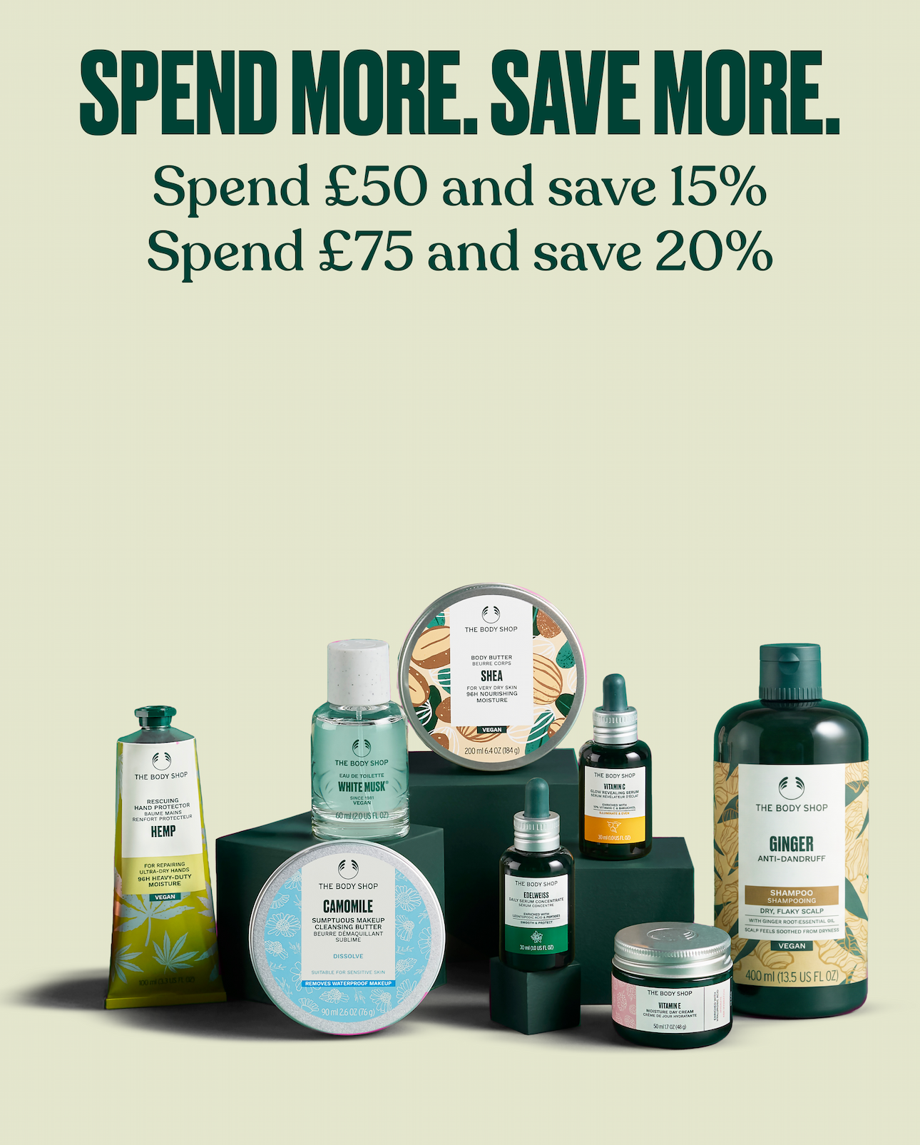 Spend more. Save more/